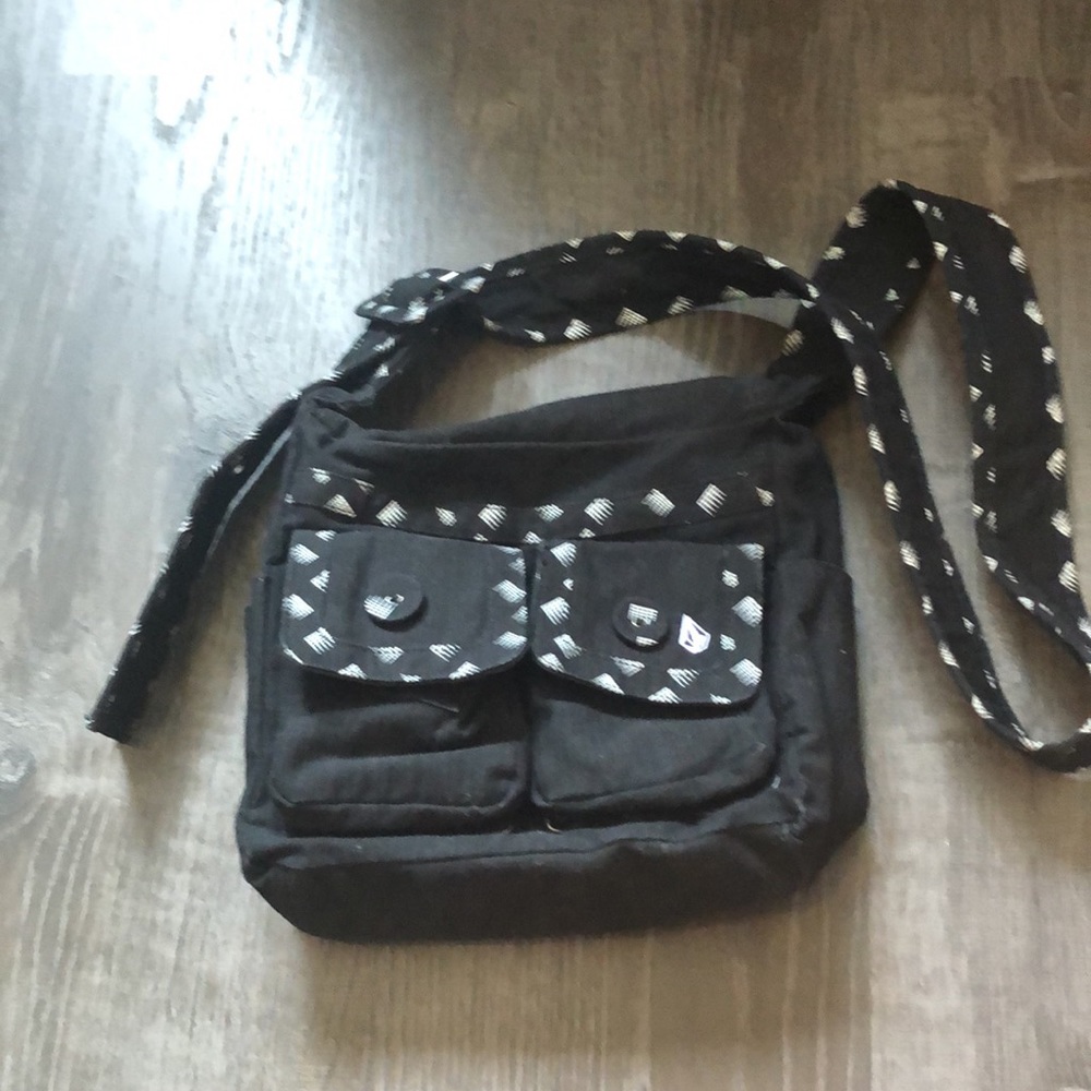 Volcom over the shoulder black purse